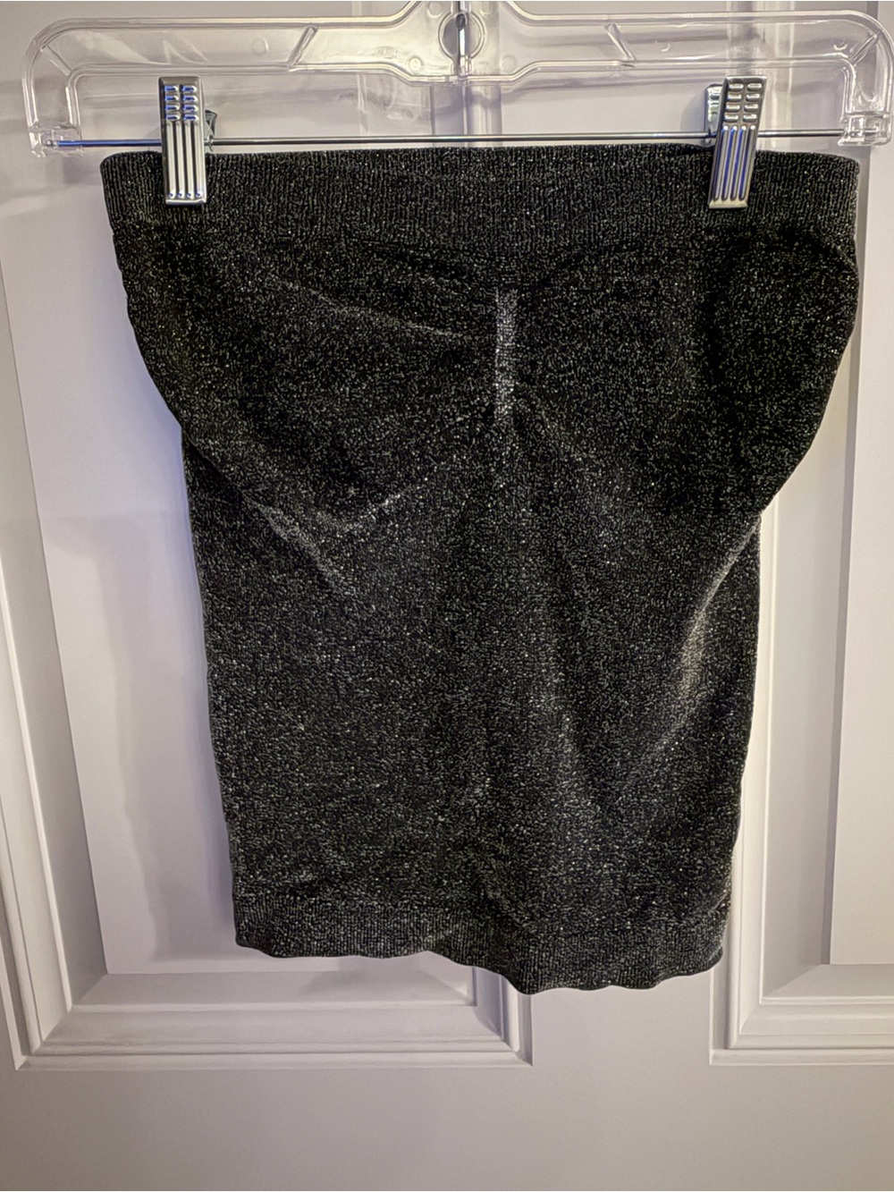 Sparkle Black Knit Tube Skirt